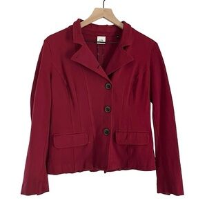 Cabi‎ Women’s Notch Lapel Button Front Blazer Jacket in Red Size 4